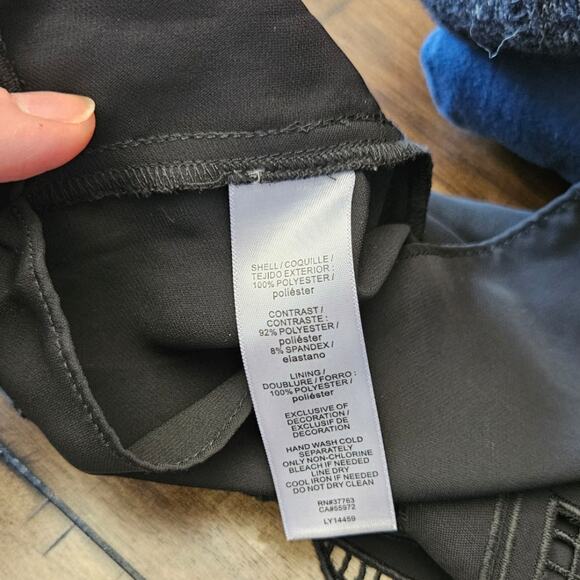 Laundry by Shelli Segal Textured Sleeveless Black Semi Sheer Blouse sz 2 - Picture 4 of 6